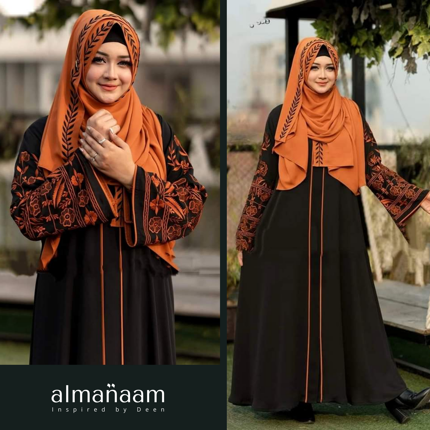 Embroidery Borka with Hijab (joba abaya)